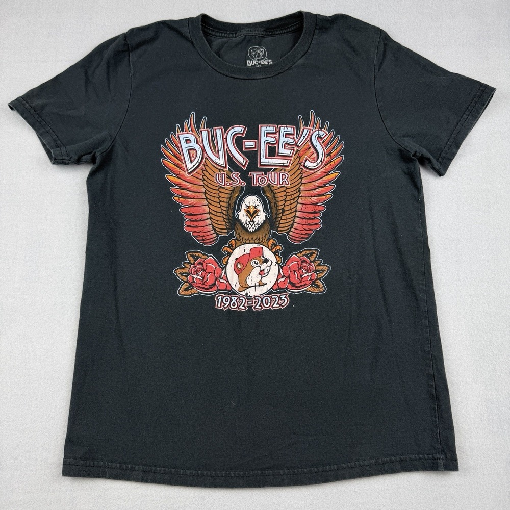 Buc-ee's U.S. Tour Graphic T-Shirt 1982–2023 Black Eagle Beaver Tee